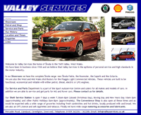 Valley Services screenshot of web page and link.